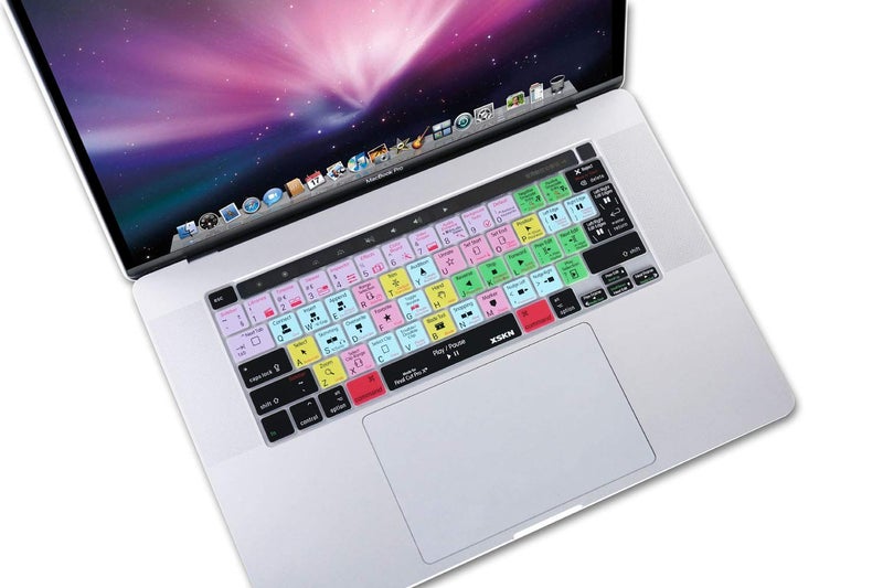 XSKN Final Cut Pro English Shortcuts Silicone Keyboard Cover Skin for Touch Bar Models 2019 MacBook Pro 16 inch A2141 2020 MacBook Pro 13.3 inch A2251 A2289 A2338 M1 Keyboard US&EU Version - Image 5